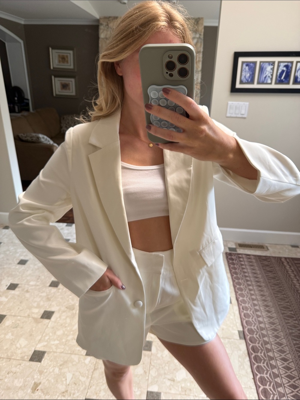 White Bridal Blazer SET